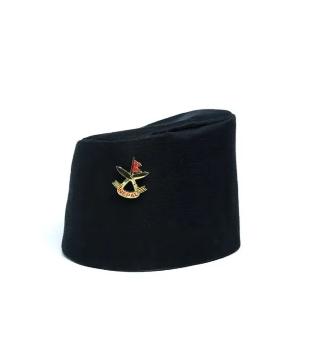 Premium%20Black%20Dhaka%20Bhadgaule%20Topi%20With%20Khukhuri%20Cross%20and%20National%20Flag%20Batch%20For%20Men%20-%20Image%202