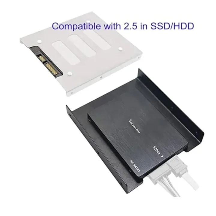 LDPCSJ%20Metal%20SSD%20HDD%20Adapter%20Bracket%202.5%20to%203.5%20Inch%20SATA%20Compatible%20PC%20Case%20Mobile%20Use%20Portable%20Hard%20Drive%20Mounting%20Kit%20-%20Image%202