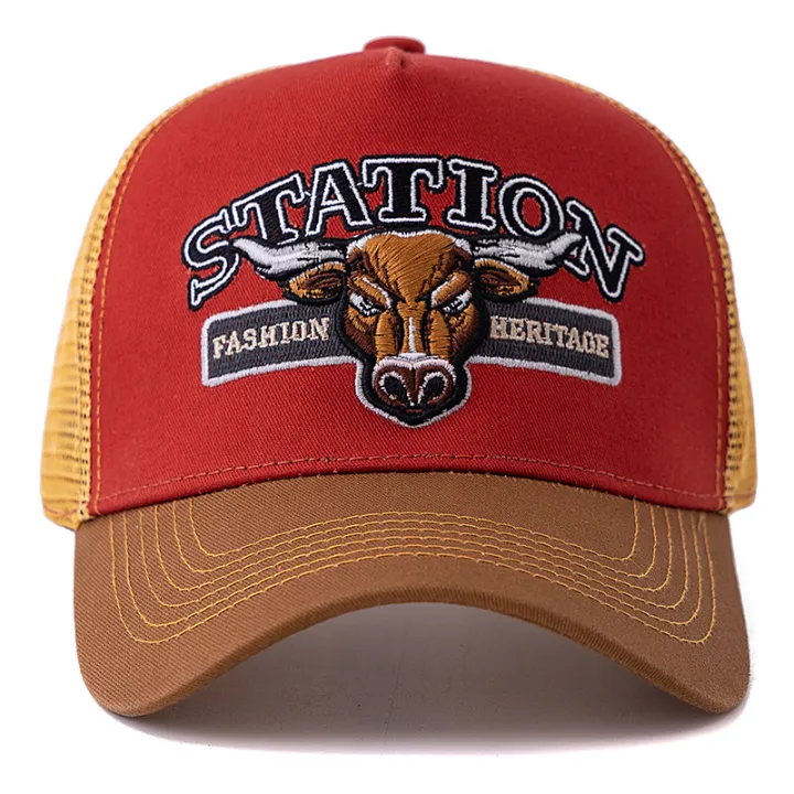 Unisex%20Summer%20Breathable%20Mesh%20Trucker%20Hat%20Bulls%20Head%20Pattern%20Baseball%20Cap%20Adjustable%20Snapback%20Hats%20For%20Men%20And%20Women%20-%20Image%204