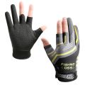 Fishing Cycling Gloves Men Summer Three Finger Cut Gloves for Fishing Sun Protection Male Anti-Slip Drive Breathable Thin Gloves.
