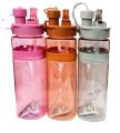 2 In 1 Water Bottle With Straw 100% BPA Free Made With Food Grade Plastic 700 Ml. 