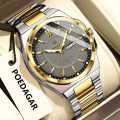 Poedagar 896 Top Original Men's Watches Stainless Steel Waterproof Luminous Man Watch Date Week Classic Trendy Quartz Men Wristwatch. 