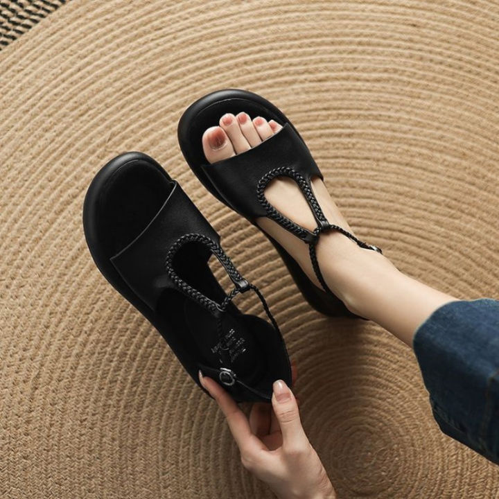 Women's%20Walking%20Sneakers,Breathable%20Lightweight%20T-Strap%20Flat%20Sandals,%20Comfortable%20Soft%20Leather%20Shoes%20for%20Square%20Dance&Daily%20Wear%20-%20Image%202