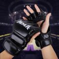 Professional Boxing Gloves Training Half Finger Leather Cushion for Sanda Boxing UFC Training Sandbag Knuckles. 