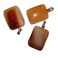 Natural Carnelian (Red Agate) Aqeeq Stone Pendant or Keychain – Orange Red Crystal for DIY Jewelry, Healing, Meditation, Spiritual Gift | Aries, Virgo, Leo. 
