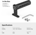 SMALLRIG Camera Top Handle Cheese Handle Grip with Built-in Shoe Mount for Camera Rig, Camera Cage - 1638. 