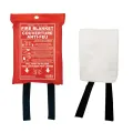 1.0M×1.0M Household Emergency Fire Blanket Fighting Fire Extinguishers Glass Fiber Flame Retardant Cloth Escape Safety Cover. 