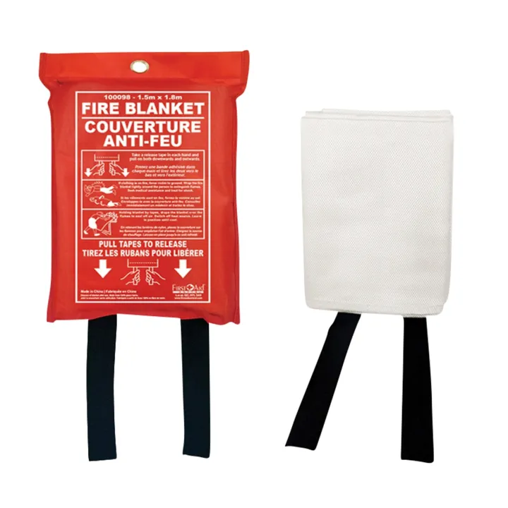 1.0M×1.0M Household Emergency Fire Blanket Fighting Fire Extinguishers Glass Fiber Flame Retardant Cloth Escape Safety Cover