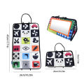 Black and white newborn mirror toy, tummy time for babies, high-contrast sensory crawling activity toy. 