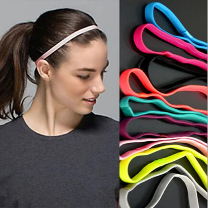 1/3/5pcs Solid Thicken Non-Slip Elastic Sports Outdoor Headbands Hair Headbands For Men Exercise Hair Bands Sweatbands For Women