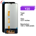 Pantalla Vivo Y20 screen Replacement Digitizer Assembly mobile phone lcd for Vivo Y20 Lcd Original for y20 display. 