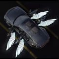 2Pcs Car Angel Wings Wireless Car Door Welcome Courtesy Shadow Projector Lamp LED HD Logo Light Cars Accessories.