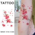 1Pc Cherry Blossom Temporary Tattoo Sticker, Long-lasting and Waterproof, Realistic Fake Tattoos for Man and Women, For Arm, Leg. 