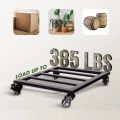 Plant Caddy with Wheels Heavy Duty Metal Cast Iron Plant Dolly, Plant Stand with Wheels Repositioning Heavy Pots 12Inch, Hauling Heavy Household Items - Black (Customize). 