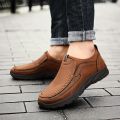 Men Casual Shoes Breathable Loafers Sneakers Fashion Comfortable Flat Handmade Retro Leisure Loafers Shoes Men Shoes. 