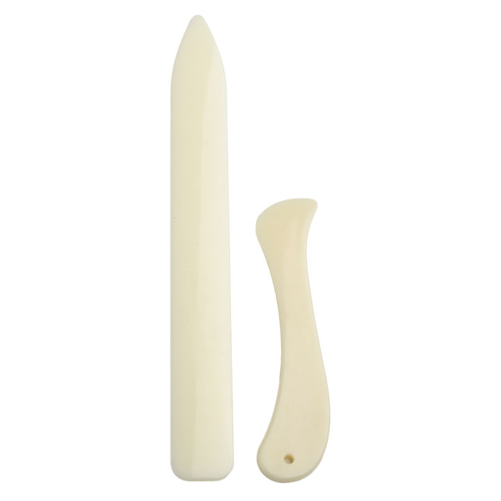 2PCS Leather Working Tool Bone shaped Folder For Leather Craft Scoring Folding Creasing Edges Paper Plastic Handmade Sewing Tool