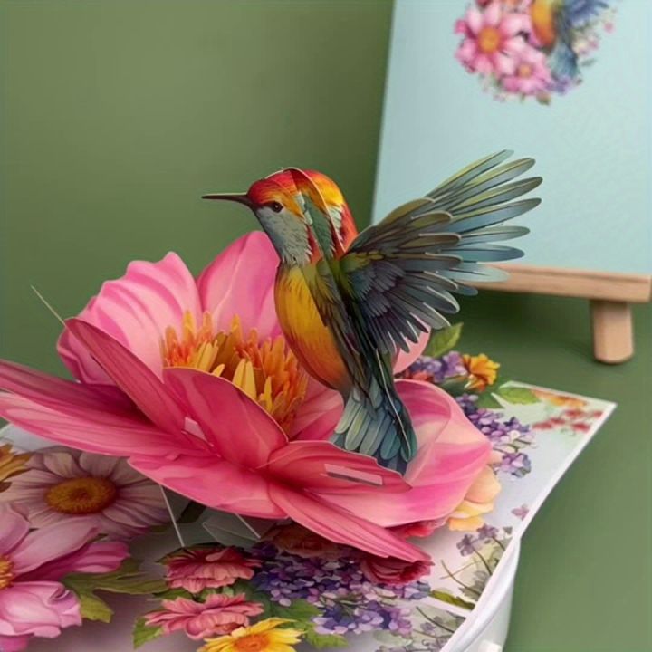 3D Pop Up Flower Greeting Cards Wedding Card Anniversary Valentines Day ...