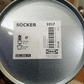 (B). IKEA SOCKER Plant Pot, In/Outdoor Galvanised, 12 Cm. 
