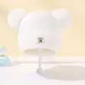 Solid Color Wool Knitted Bonnet Bebe Newborn Baby Hat Pompom Cute Winter Hat For Kids Boys Girls Children Warm Beanie Cap 0-3Y. 