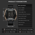 FOXBO 2025 mens watches waterproof sports electronic watches alarm clock LED digital silicone band dial watches for men reloj. 