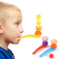 5-30PCS Suspended Blow Pipe Blow Ball Rod Game Children Balance Training Floating Blowing Ball Magic Dangling Family Kids Toy. 