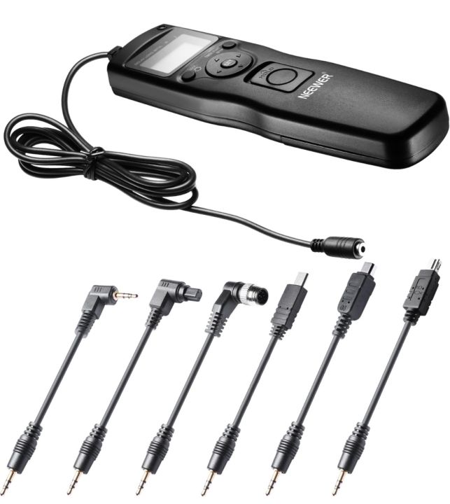 Neewer 6-in-1 Timer Shutter Release Remote Control Compatible with Canon 700D 650D 550D 60D,5D MarkIII 6D 70D 7D MarkII,Nikon D4 D300s D700 D800,D90 D7100 D600 D5300 D610 D5100 D3200 D3100 etc