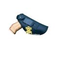 Concealed Carry IWB Holster – Genuine Leather for 9mm HandGun, Black, Soft Padding. 
