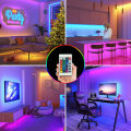 Battery-powered flexible color-changing LED strip Light with remote control for TV backlighting, bars, cabinets and bedroom DIY. 