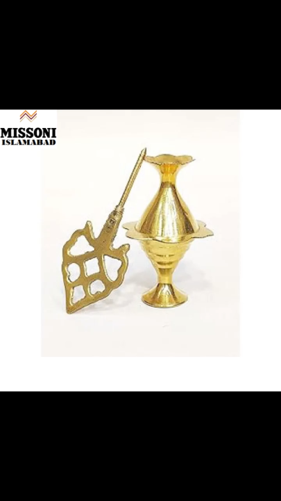 Traditional Surma Dani, Metal Brass Surma Dani, Surma Jar, Surma Holder Hand Made(-Pital ki Surmedani) Small Size, With Free Gift for Kids (Sticker, Golden Scarf pin, Balloon, Pair of Girls Hair Poni) By Mall City Zone