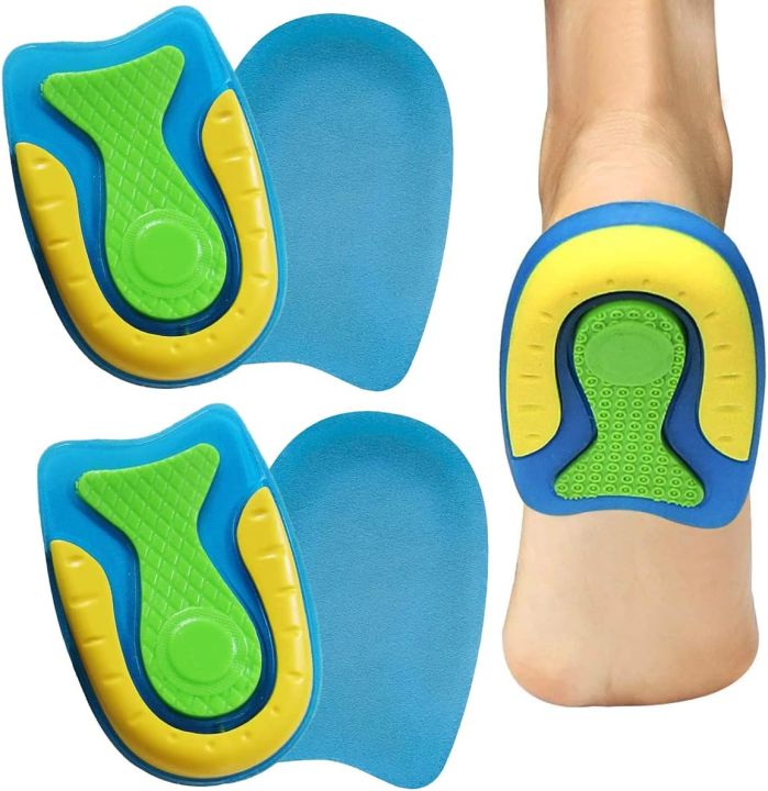 1 Pairs of Silicone Gel Heel Pads, Heel Spur Inserts, Orthopaedic Heel Cushions, Soft Gel Insoles for Relief from Plantar Fasciitis, Heel Spurs and Achilles Pain