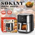 Sokany SK-10042 Digital Air Fryer | 8.5L Large Capacity | 1800W Power | Smart Touchscreen | Viewing Window | Oil-Free Healthy Air Fryer. 