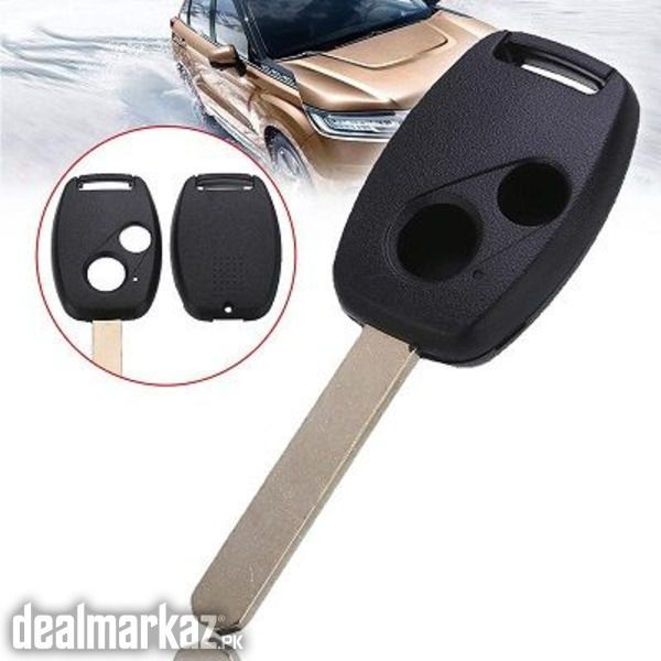 2 Buttons Uncut Blade Replacement Keyless Remote Car Key Shell For Case For Honda City , Civic Reborn, Accord Key Cover , premium Quality
