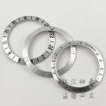 High Quality NH35 38MM Silver Chronograph Indices Function Diving GMT Aluminum Bezel Watch Replace Watch Bezel Inserts Ring. 