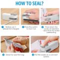 Rechargeable Mini Bag Sealer, 2-In-1 Heat Sealer with Cutter for Chip Bags, Portable Resealer Machine for Plastic Bags Replacement Spare Parts. 