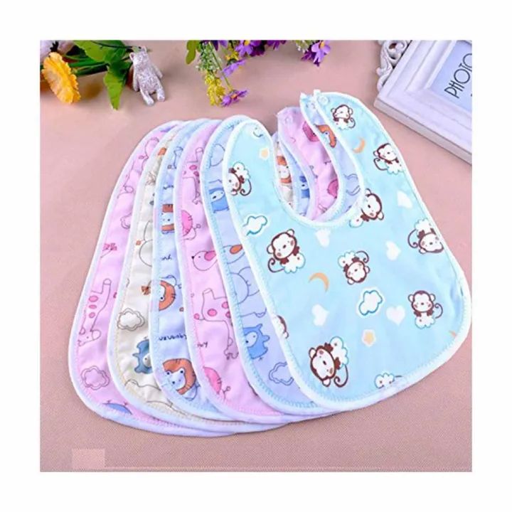Baby Bibs Saliva Towel High Quality Double Layers Waterproof Learn to Eat 1 Pc