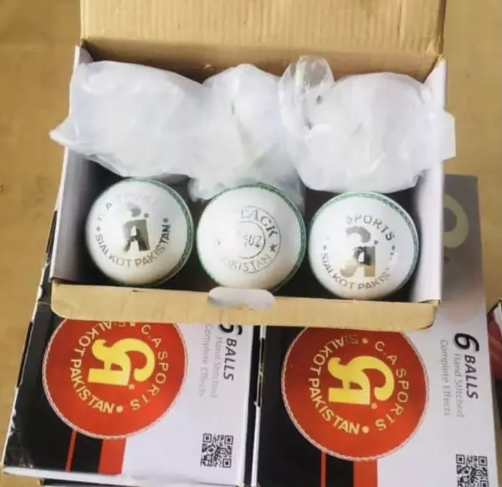 CA Attack leather cricket balls white 156g (5 1/2 Oz)