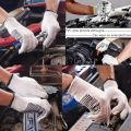 ( 6 pair ) Knitted And Black Dotted Working Hand Gloves, For Construction, Household, Workshop, Materials handling Etc.