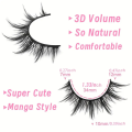10 Pairs Manga Anime Lashes Natural Look False Eyelashes ,Korean Japanese Asian Lashes Cosplay Fake Eyelashes,manga lashes. 