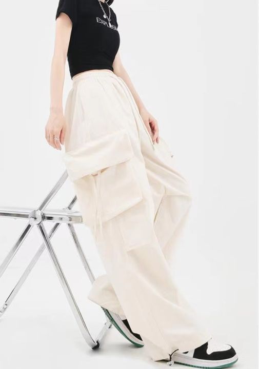 Wofacai%20women%20vintage%20loose%20pants%20Street%20cargo%20straight%20loose%20straight%20trousers%20with%20rope%20belt%20buckle%20cool%20look%20charming%20-%20Image%206