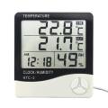 HTC-2 3 in 1 High Accuracy LCD Digital Thermometer Hygrometer with Clock. 