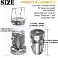 6 in 1 portable outdoor LED camping lantern with fan solar charge rechargeable light energy saving tent lamp flashlight.. 