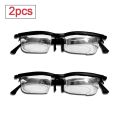 Dial Adjustable Glasses Variable Focus for Computer Reading Distance Vision Eyeglass Unisex Variable Focus Black Frame Glasses. 