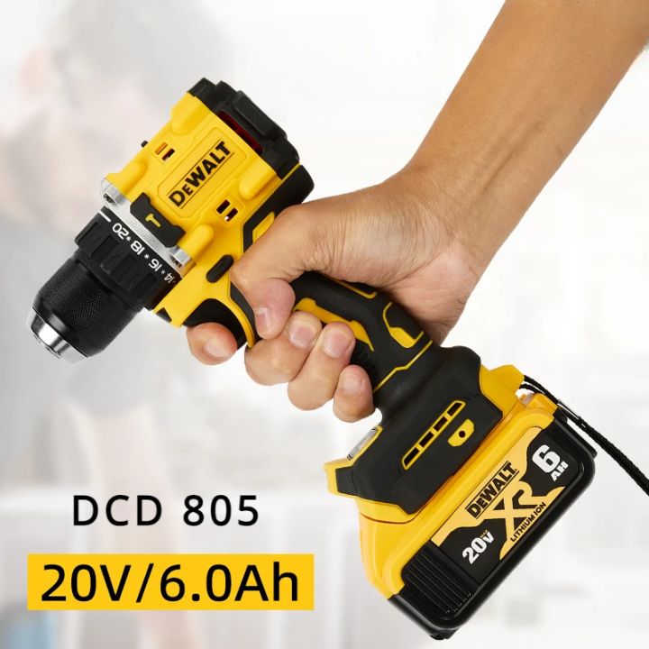 DEWALT DCD805 20V MAX XR Brushless Hammer Drill Driver, High Torque Compact Cordless Rechargeable Bare Tool