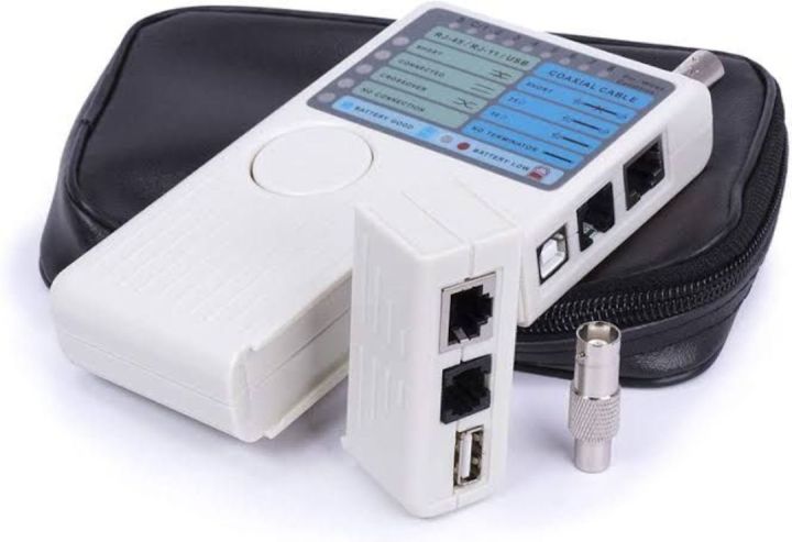 Universal Network Cable Tester Tool - BNC, RJ45, RJ11, USB 4-in-1 Wire Multi-Tester