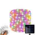 7m 50LED Outdoor LED Solar Tube Rope Fairy Light Waterproof Christmas Decoration String Lamp For Garden Fence Yard Balcony.