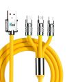 3 in 1 120W 6A Fast Charging Type C Cable Micro USB for i-Phone Charging Cable for S am-sung Hua-wei Phone Charger USB Cable. 