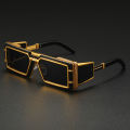 Punk Sunglasses Men Square Sun Glasses Designer T-show Party Eyewear Unisex Fashion Heavy Metal Luxury Shades. 