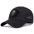 Unisex Skull Embroidered Top with Patch Breathable Baseball Caps Spring and Autumn Outdoor Adjustable Casual Hat Sunscreen Hat.