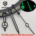 RICHUS NH35 Hands Silver Watch Hands Green Luminous Fit NH34 NH35 NH36 ETA2824 2836 Miyota8215-DG Movement. 