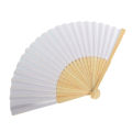 Blank White DIY Folding Fan Hand Practice Foldable Paper Fan Portable Hand-painted Personalized Creative for Calligraphy Drawing. 